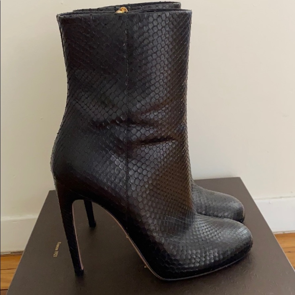 Gucci Python Leather Booties - image 2